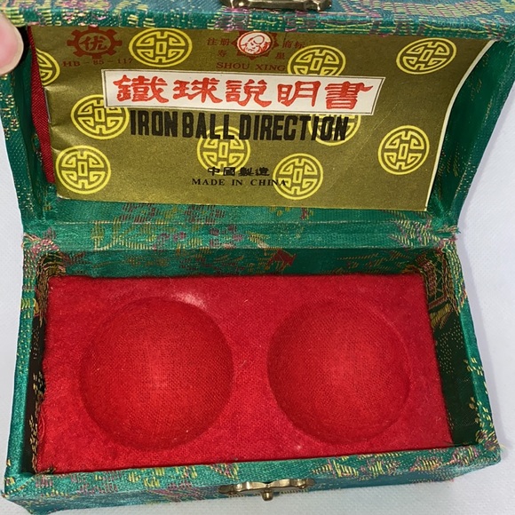 Chinese Large Musical Baoding Balls Stress Relief Relaxation Asian with Case - Picture 8 of 11